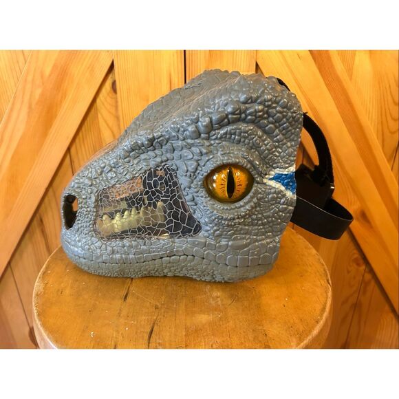 Jurassic World Chomp 'n Roar Mask Velociraptor Blue Dinosaur Works (5269) - Picture 3 of 8